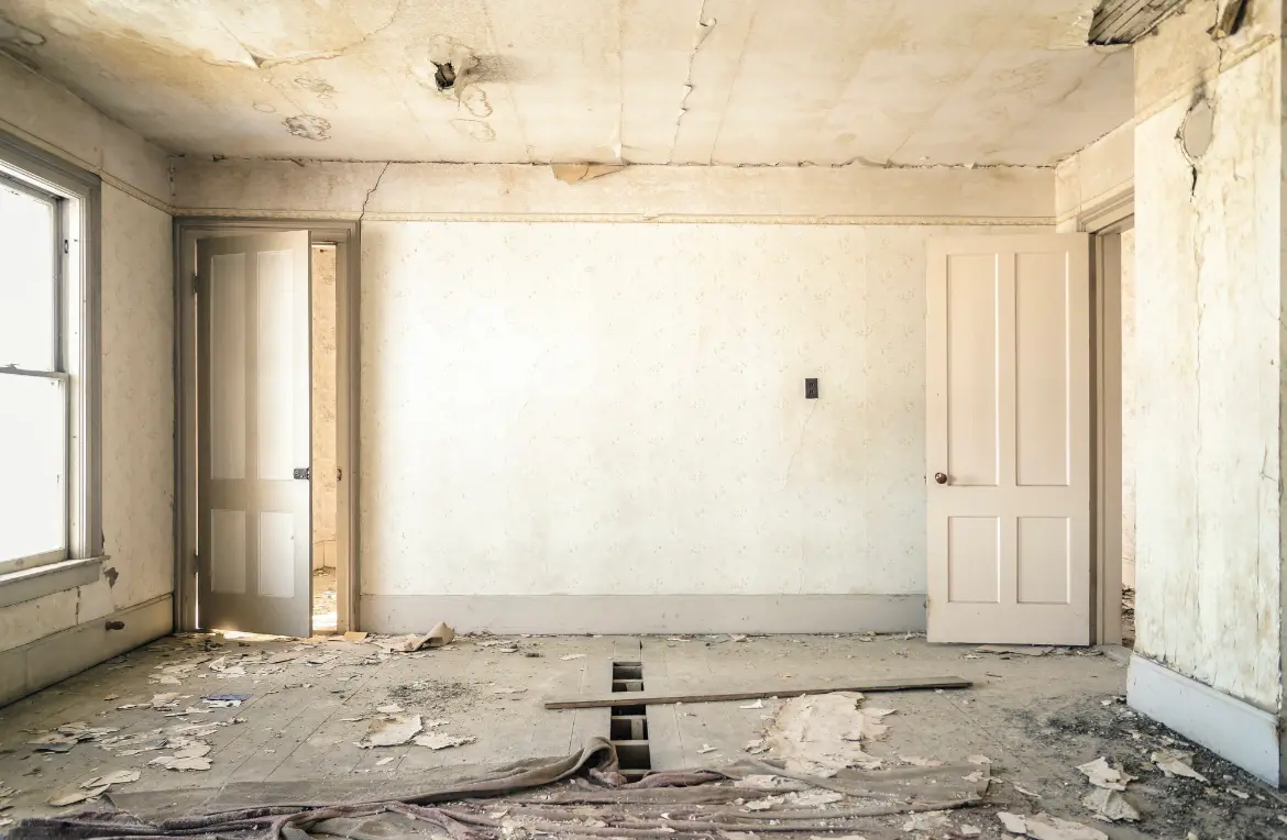 Waste disposal crew managing a cleanout project in North Hills